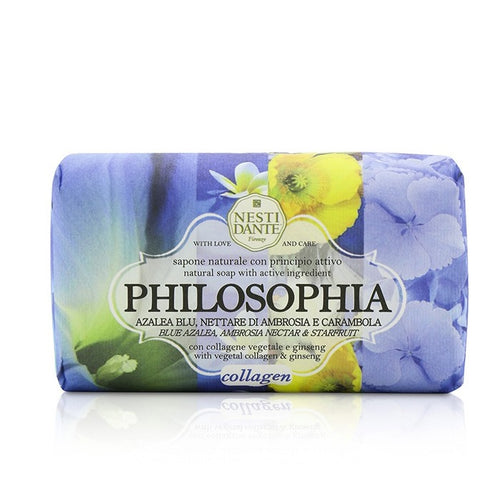 Nesti Dante Philosophia Natural Soap - Collagen - Blue Azalea Ambrosia Nectar & Starfruit With Vegetal Collagen & Ginseng 250g - TutuLA Beauty