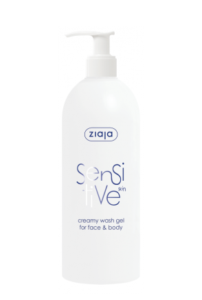 ZIAJA SENSITIVE LINE creamy wash gel for face & body 400 ML - TutuLA Beauty