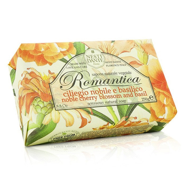 Nesti Dante Romantica Sensuous Natural Soap - Noble Cherry Blossom & Basil 250g - TutuLA Beauty