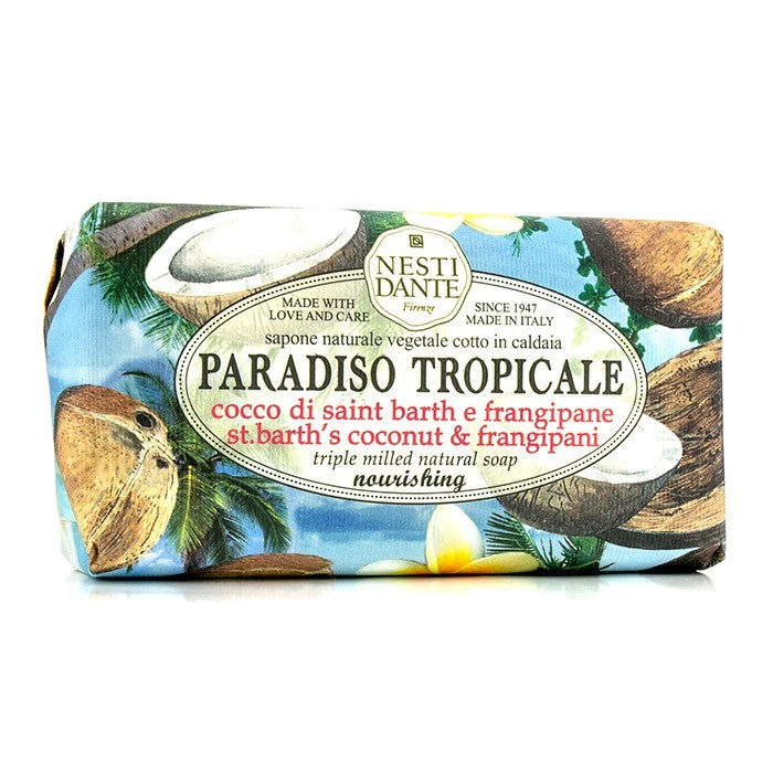 Nesti Dante Paradiso Tropicale Triple Milled Natural Soap - St. Barth's Coconut & Frangipani 250gr - TutuLA Beauty